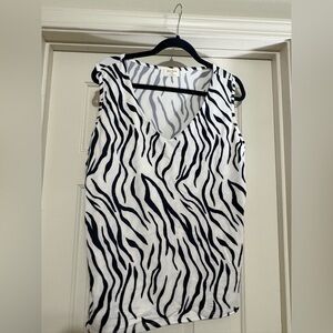 Zebra Print Sleeveless Top